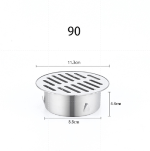 Stainless Steel Round Floor Drain Cover - Balcony Roof Drainage Rain Pipe Cap Anti-Clogging Anti-Odor ..