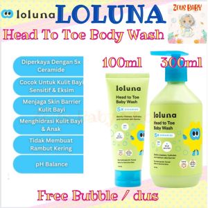 Loluna Head to Toe Baby Wash 100ml / Sabun Shampoo Mandi Bayi 100 ml / Loluna Hair and Body Bath 100ml
