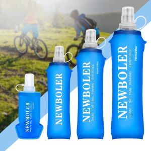 250ml 500ml Soft Flask TPU Silicone Foldable Water Bottle For Outdoor Sports Traveling Running