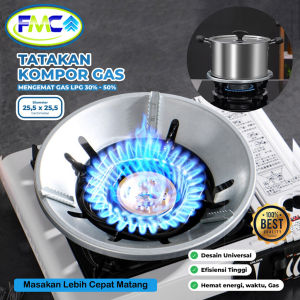Alas Tatakan Kompor Gas Portable Stainles Steel Cover Dudukan Tungku Kompor Pelindung Anti Angin dan Slip