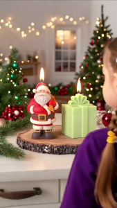 Khuôn silicon giáng sinh khuôn mẫu nhựa Epoxy khuôn mẫu khuôn xà phòng Santa Claus đúc khuôn làm bằng tay thạch cao khuôn mẫu