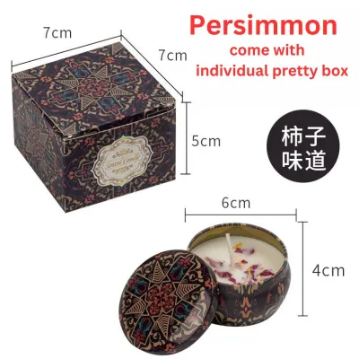 🇲🇾Local Seller🇲🇾 Scented Candle with Pretty Box Dry Flower Handmade Natural Soy Door Gift Kahwin Doorgift Lilin Wangi