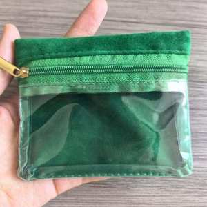 CJH SHOP 1pcs Portable Jewelry Zipper Bag Earrings Ring Bracelets Accessories Packaging Box Travel Flannel Storage Bag