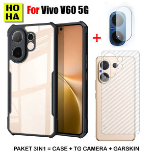New Paket 3IN1 Case Fusion For Vivo V60 5G Free Tempered Glass Camera & Garskin - HOHA ACC
