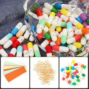 Message Capsules Love Pill with Roll Paper Blank Notes Wish Bottle Capsule Emoticon Smile Pills Wedding Party Valentines Gift