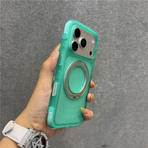 Original Airbag Rotating c Holder Case For iPhone 17Pro 16 16Pro 17Pro Max for Magsafe Matte Ripple Shockproof Hard Cover
