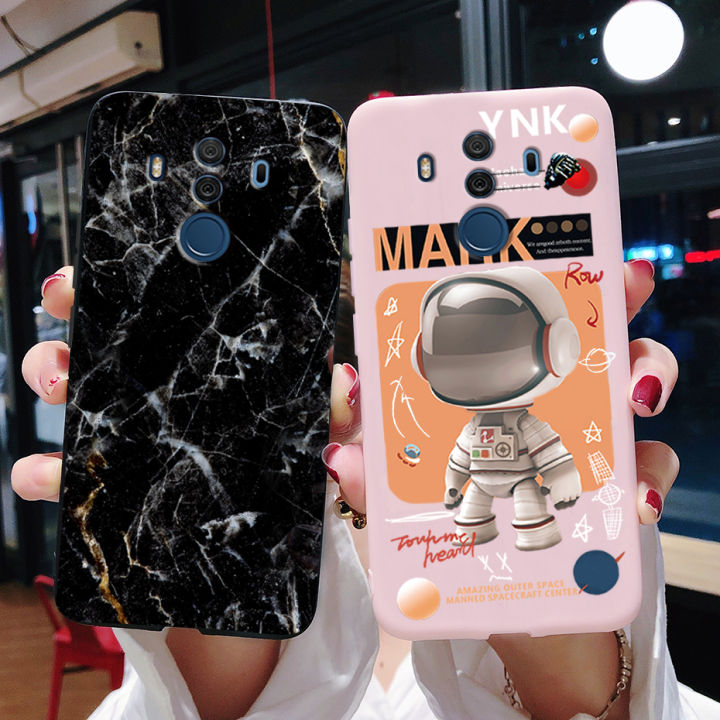 For Huawei Mate 10 Pro Phone Case Cute Astronaut Marble Silicone