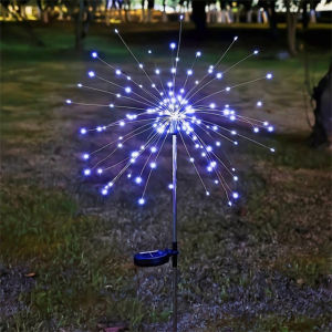 kangle 【💥50% off】ไฟดอกไม้ไฟพลังงานแสงอาทิตย์ LED สำหรับตกแต่งสวนโคมไฟนางฟ้ากันน้ำกลางแจ้งโคมไฟสนามหญ้าดอกแดนดิไลออนสำหรับตกแต่งสวนลาน