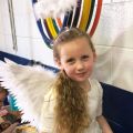 White Angel Wing and Halo for Girls Kids Wings Costumes White Wings for Child for Festival Halloween. 