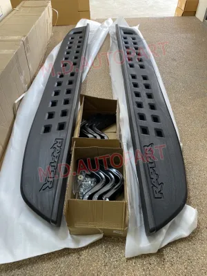 บันไดข้าง(ABS)อย่างหนา Ford Ranger 2012 2013 2014 2015 2016 2017 2018 2019 2020 4ประตู สีดำ โลโก้Raptor /ฟอร์ด เรนเจอร์