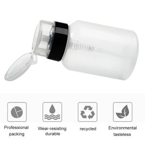 250ML Nail Polish Remover Empty Press Dispenser Bottle Nail Polish Remover Bottle Makeup Cleansing Cleaner Container