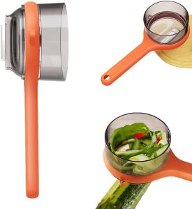 Kitchen Special Fruit Peeler with Storage 2026 New Double-Sided Stainless Steel Multi-Function Peelers Upgrade Vegetable Peeler with Catcher Peeler with Storage Bucket (Green)