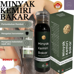 MINYAK RAMBUT KEMIRI BAKAR ASLI - Penumbuh Rambut Brewok Alis Bulu Mata / Obat Rambut Rontok / Candlenut Oil / Penumbuh Rambut Cepat / Penumbuh Bulu / Penumbuh Kumis / Hitam Lebat / Serum Rambut Rusak / Pelurus dan Lembut