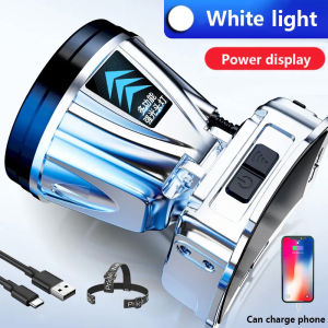 High-power LED headlight ultra-bright multi-functional long-lasting ultra-distance headlight spotlight waterproof rechargeable outdoor hunting light flashlight portable headlight fishing camping and hiking