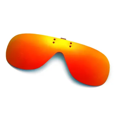BMFUEW Driving Polarized UV400 Fishing Anti-UV Flip Up Clip on Polarized Mirror Sun Glasses Color Change Night Vision Goggle Clip Myopia Glasses Clip Flip Up Clip on Sunglasses Night Vision Sunglasses