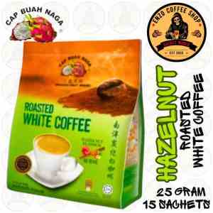 Cap Buah Naga Roasted White Coffee Hazelnut 25 Gram 15 Sachets