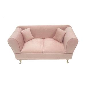 1/6 Scale Dollhouses Loveseat Sofa Model Holder for Dolls and Miniatures Furnishings
