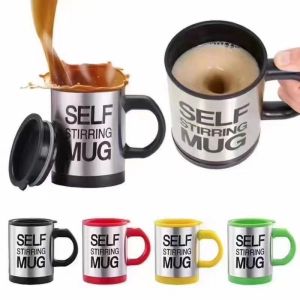 380MLLazy fully automatic mixing cup 304 stainless steel new office coffee thermos cup
