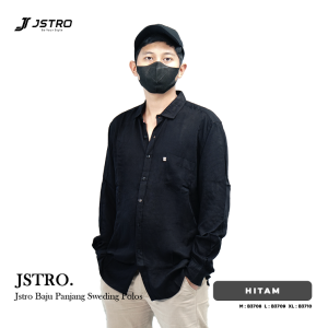 Jstro Kemeja Panjang Sweding Hitam