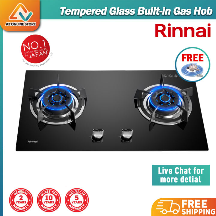 Rinnai Gas Hob RB782G Hyper Burner 5kw Tempered Glass / Builtin Gas Stove Gas Hob / RB782G