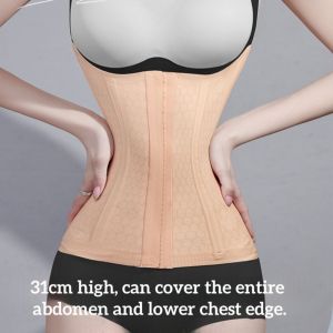 LANGJ หลังคลอดบุตร ชุดกระชับหน้าท้อง ก้างปลารองรับ ทำให้ผอมเพรียว เข็มขัดรัดทรง แฟชั่นสำหรับผู้หญิง ชุดกระชับสัดส่วน เทรนเนอร์เอว สำหรับผู้หญิง