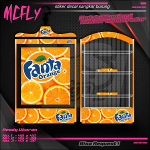 Stiker Kangkar Koper Khosan Kipas Murai Costum fanta / stiker decal sangkar burung murah