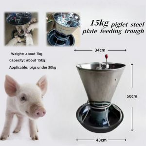 "15KG/30KG capacity rotary feeder feeder rabbit feeder automatic pig feeds feeder pig feeder heavy duty piglet feeder stainless steel sow pig feeder pakainan ng baboy auto feeder for pig piggery farm equipment piglet feed trough pig accessories nursery be