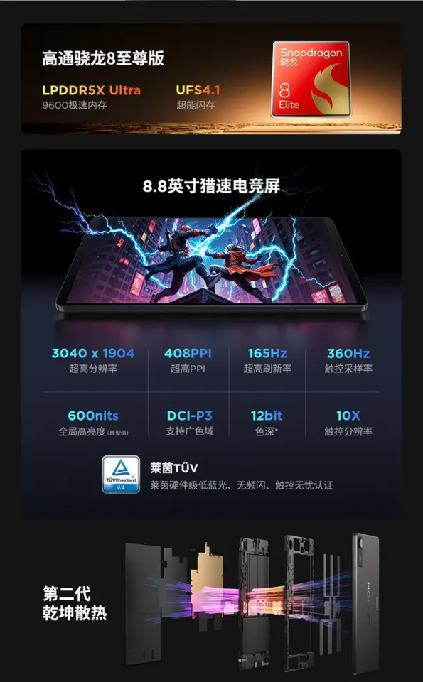 Lenovo Legion Y700 2025 Tablet /Gen 4 Snapdragon 8 Elite/8.8