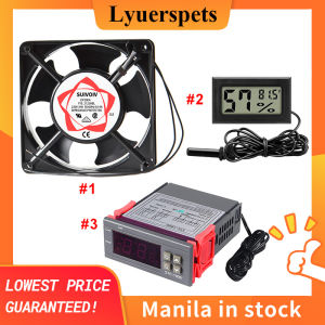 Diy Incubator Complete Set (STC-1000 Thermostat+Blower Fan+Temperature Humidity Meter+Egg Candling Flashlight) for Egg Incubator Fully Automatic Accessories