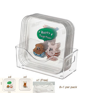 Plastic Small Dinner Plates with Dish Rack 6 Inch Appetizer Plates Set of 6 or 8 Shatterproof Reusable Dessert Salad Plates