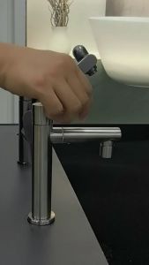 SUS304 Stainless steel 360° rotation single cold basin faucetFast shipping