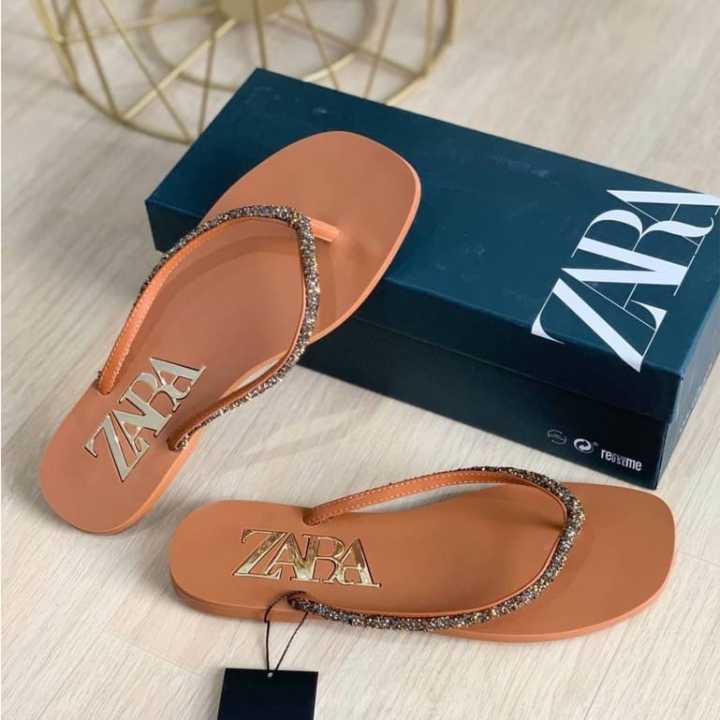 TERBARU!!!Sandal wanita zara flat model terbaru kekinian dan