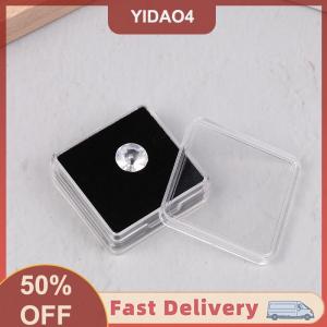 【YIDAO4】 1 pcs kim cương trần hộp lưu trữ nhựa kim cương hiển thị trường hợp màu đá quý với đôi bên trong đệm Trần Đá Hộp
