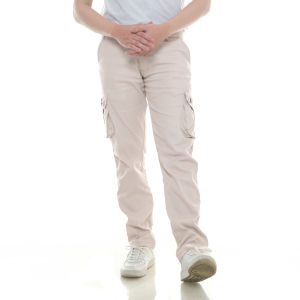 Cargo Pants Pria / Celana Cargo Panjang Pria Slim Fit Casual Cream Jumbo
