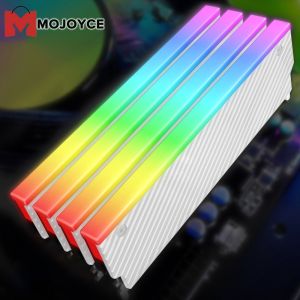 Mojoyce 5V 3pin argb DDR tản nhiệt Hào Quang đồng bộ hợp kim nhôm với Silicone nhiệt pad cho DDR2 DDR3 DDR4 DDR5 Máy tính để bàn