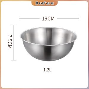 BeeFarm Mixing Bowl for Baking Stainless Steel Bowl Multifunctional Fruit Salad Bowl With Measurements 1Pcs