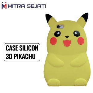 Mitra Sejati Case Silikon 3D Pikachu Motif Karakter Anime Pikachu Casing Handphone All Type