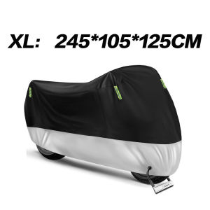 Bike Cover Waterproof Outdoor Motorcycle UV Protection Dustproof Windproof with Lock Hole Reflective Penutup Motosikal