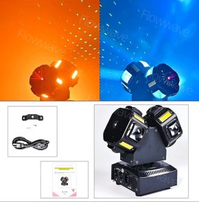 Flowwave disco light laser 200w 4-head moving - rgbw strobe/beam dmx512/sound for parties/ktv Christmas Party Gift