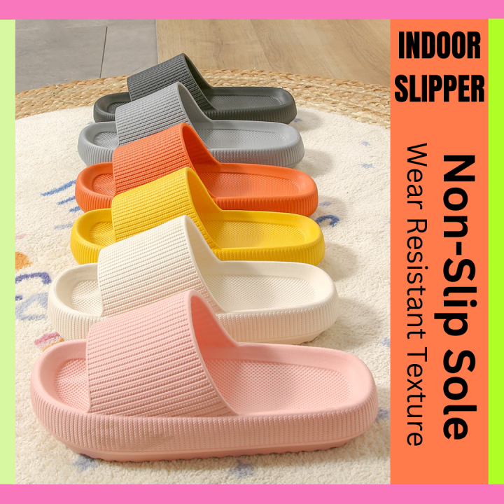 Comfortable 4.0cm Thick Sole House Shower Slippers Indoor Outdoor