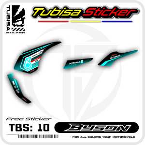 Sticker Striping Yamaha Byson - Stiker Striping Variasi Motor Byson Motif Petronas. TBS.10