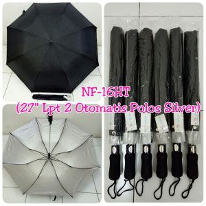 Payung Lipat 2 Golf Besar Rangka Kuat Anti Patah Gagang Payung Busa Berkualitas