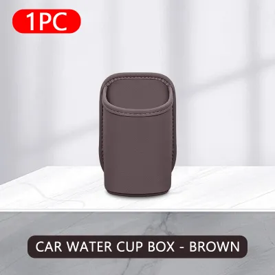 SEAMETAL Car Cup Holder Car Door Seatback Drink Hanging Holder Leather Storage Box Car Bottle Holder Organizer Pocket