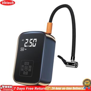 【Ready】【Vktech】 Inflator Portable Air Compressor Auto Pump 150 PSI 3600mAh Battery for Car Tires