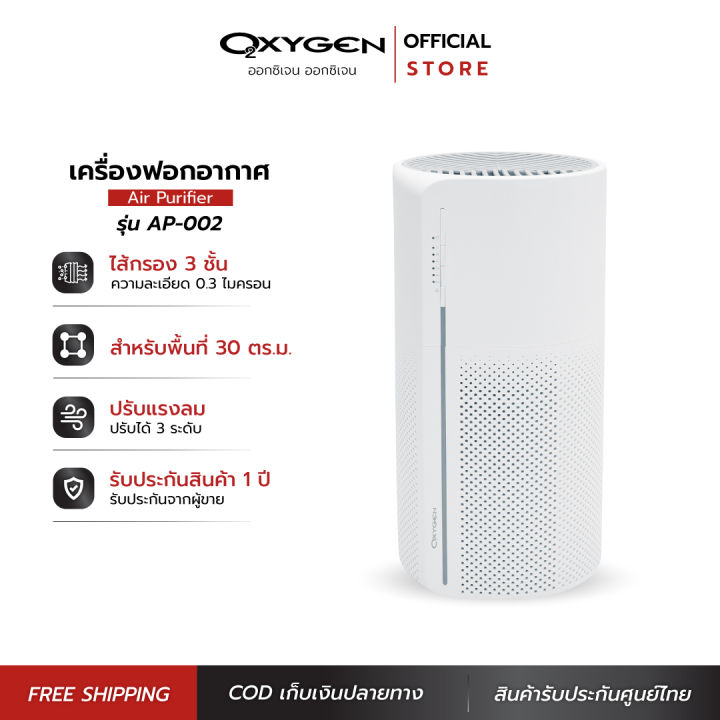 Oxygen เครื่องฟอกอากาศ ขนาด 30 ตรม. รุ่น AP-002 A | Lazada.co.th