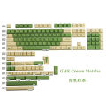 【Keycap Only】GMK Cream Matcha Keycap 142 Keys Cherry Profile PBT Dye Sublimation Key Caps For MX Switch Mechanical Keyboard RK61/Anne Pro 2/GK61. 