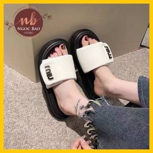 Dép nữ đẹp MIU cao cấp đế 3 cm đẹp êm chân đi chơi đi học đi làm