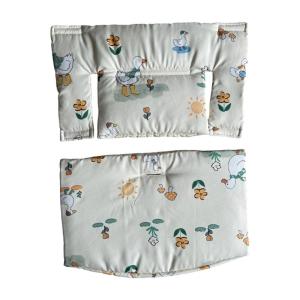 Cartoon Print Baby High Chair Cushion Detachable Backrest Pad Nonslip Dinning Chair Seat Cushion Supportive Seat Mat