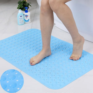 PVC Shower Mat Anti-slip Bathtub Mats with Drain Holes Suction Cup Washable Shower Mats for Bathroom