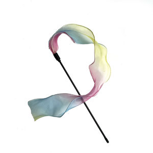 Interactive Cats Toy  Colorful Ribbon Cat Teasing Stick Kitten Playing Teaser Wand Toy Cat Stick Toy Cat Supplies Accessories